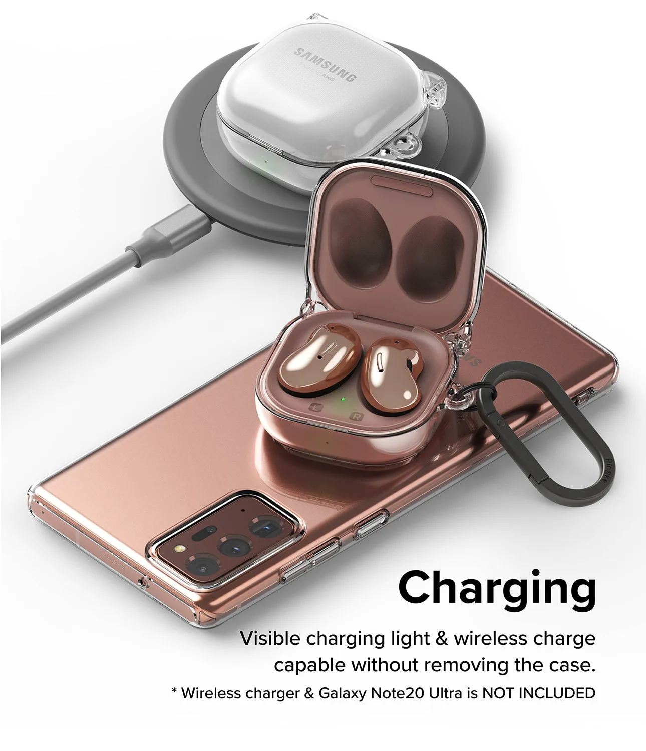 Exclusive Galaxy Buds FE / 2 Pro / Buds 2 / Galaxy Buds Pro / Live Case | Hinge - Clear  Stylish & Comfortable