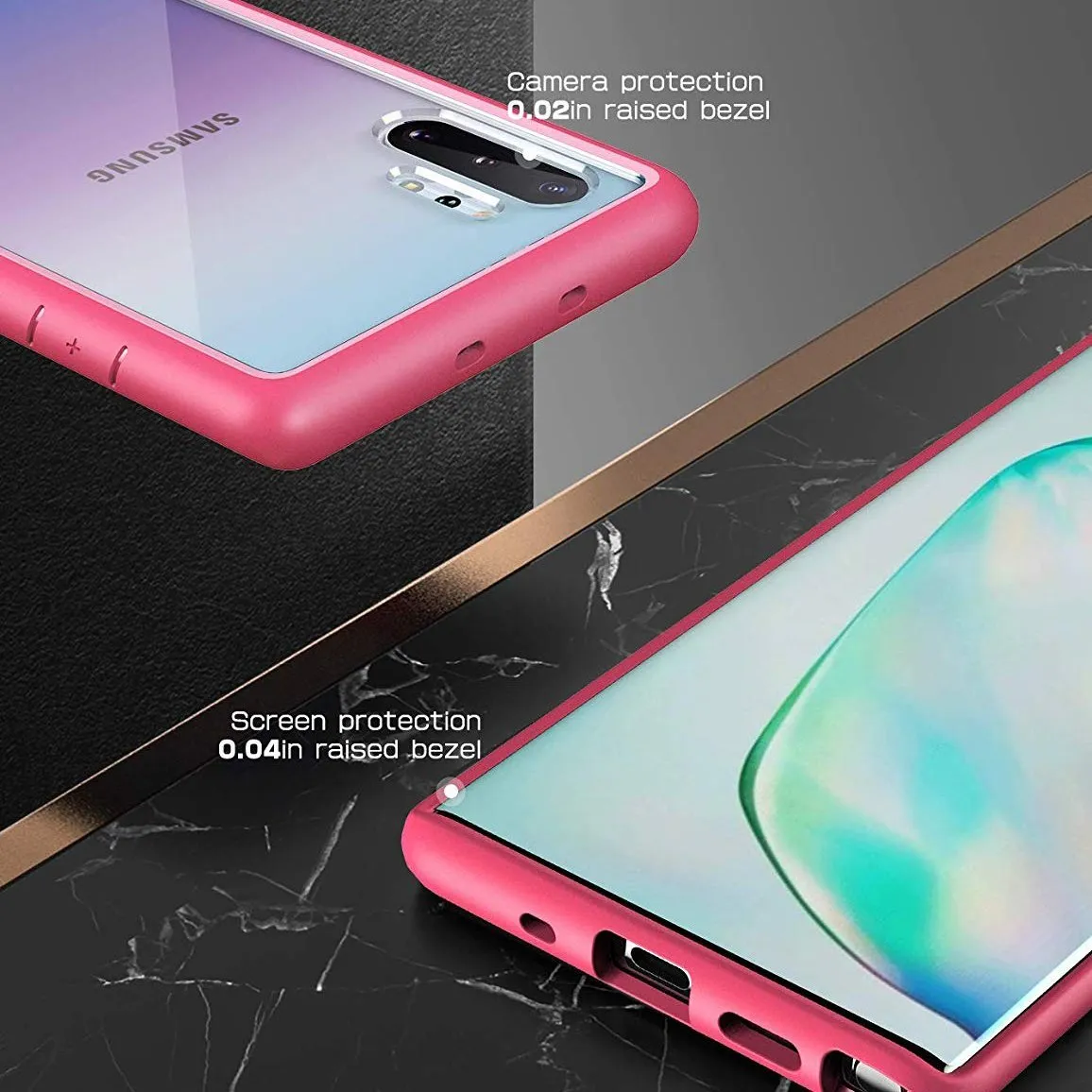 Exclusive Galaxy Note10 Plus / Note10 Plus 5G Unicorn Beetle Style Slim Clear Case-Pink  Going Fast!