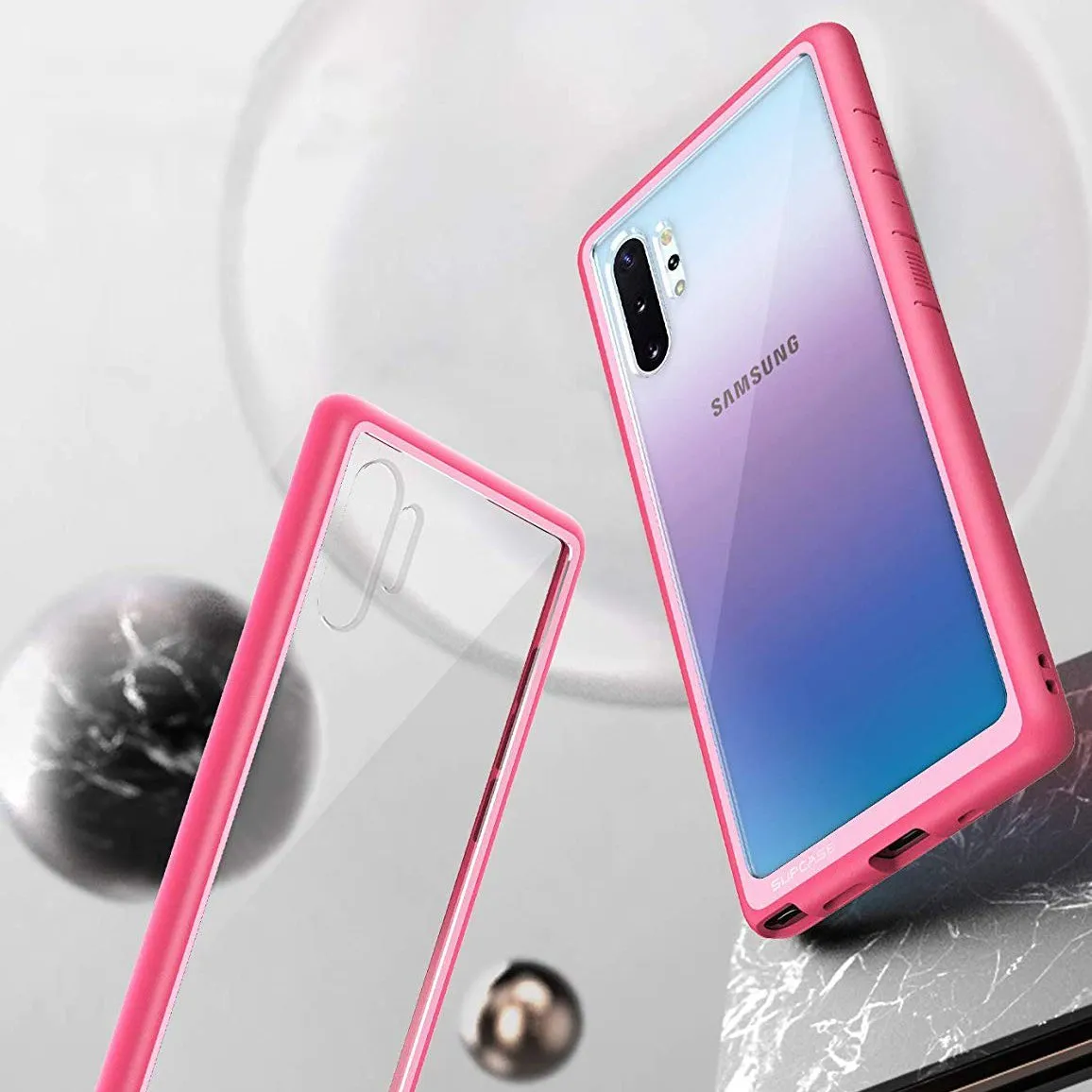 Exclusive Galaxy Note10 Plus / Note10 Plus 5G Unicorn Beetle Style Slim Clear Case-Pink  Going Fast!