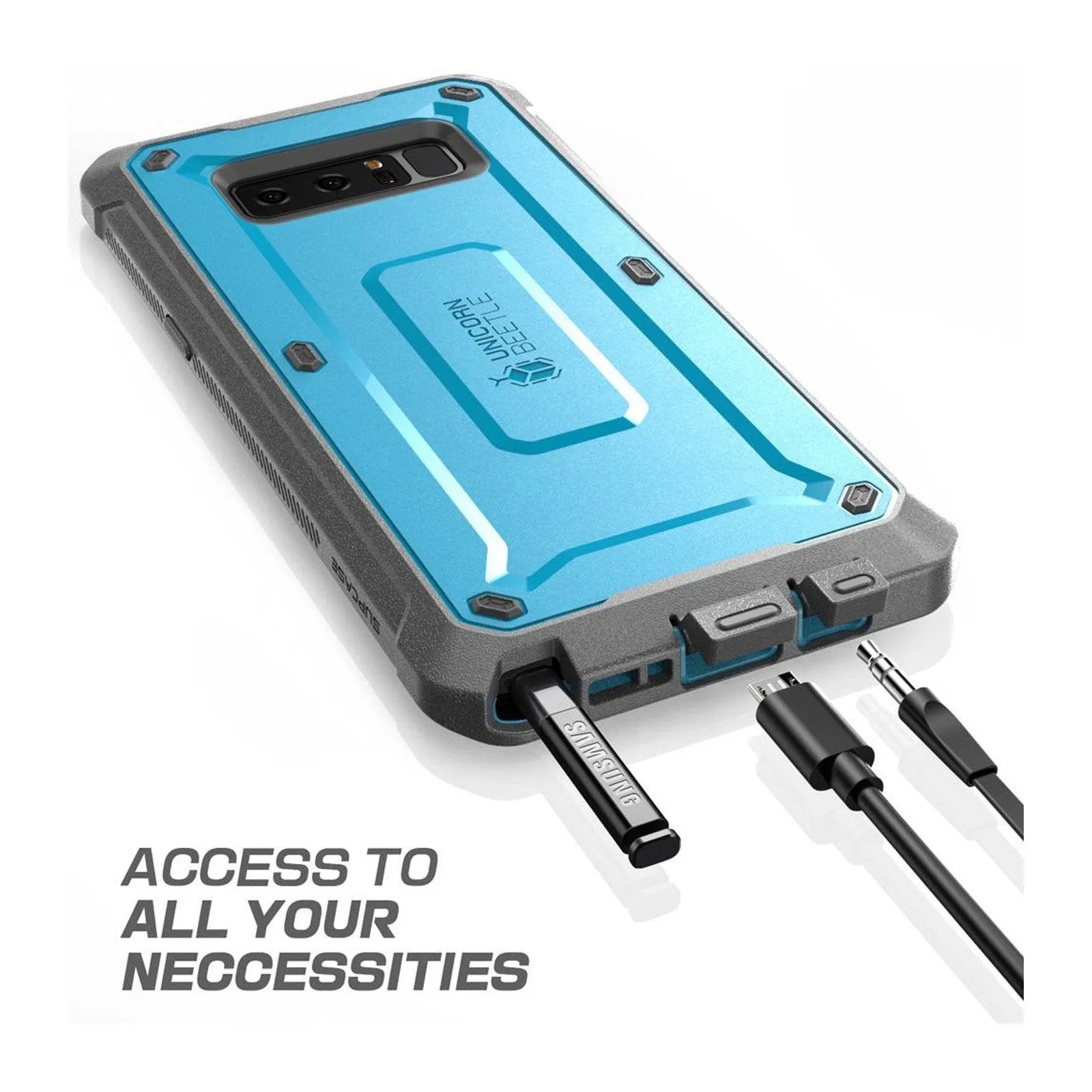 Exclusive Galaxy Note8 Unicorn Beetle Pro Full Body Rugged Holster Case-Blue  Stylish & Comfortable