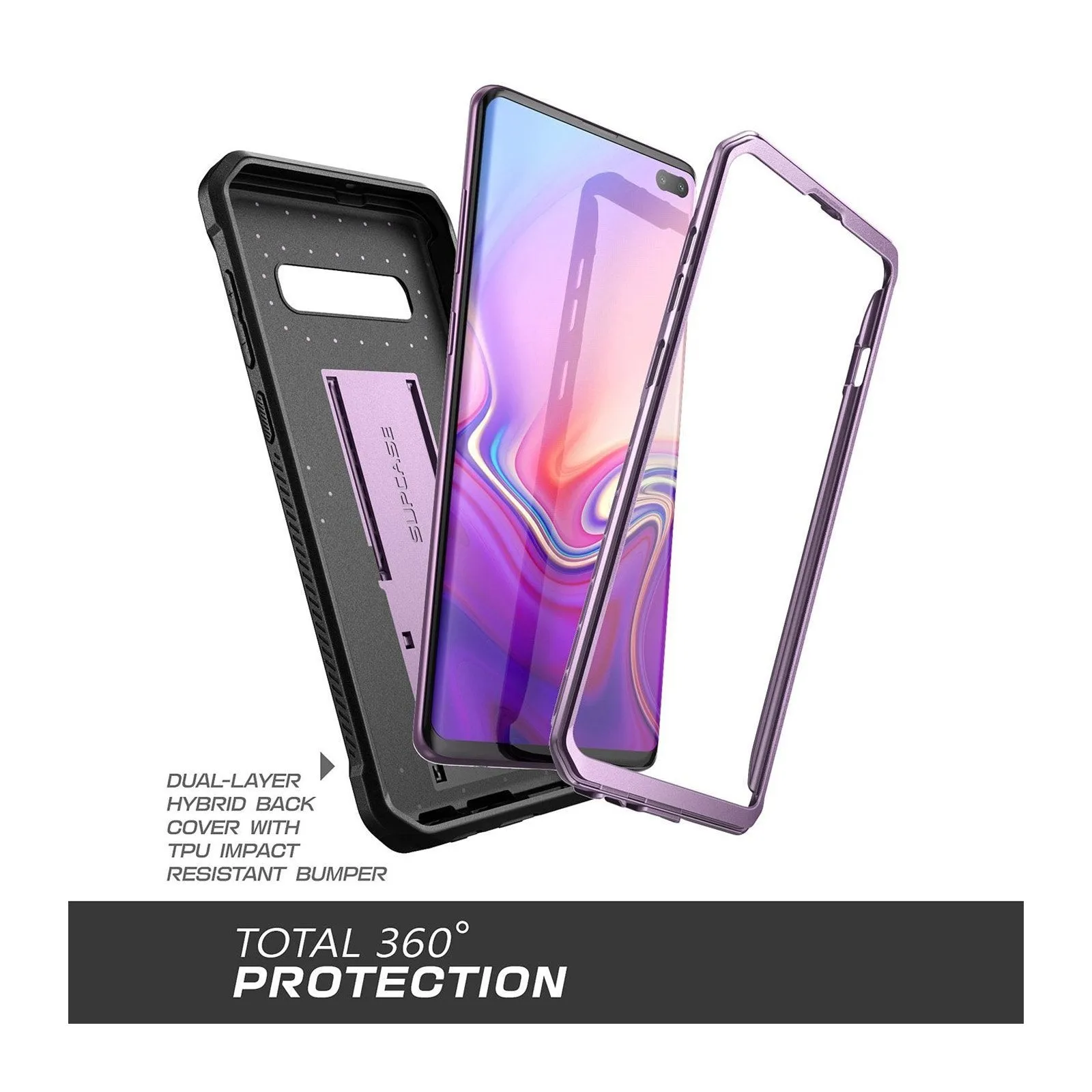 Exclusive Galaxy S10 Plus Unicorn Beetle Pro Full Body Rugged Holster Case-Purple  Going Fast!