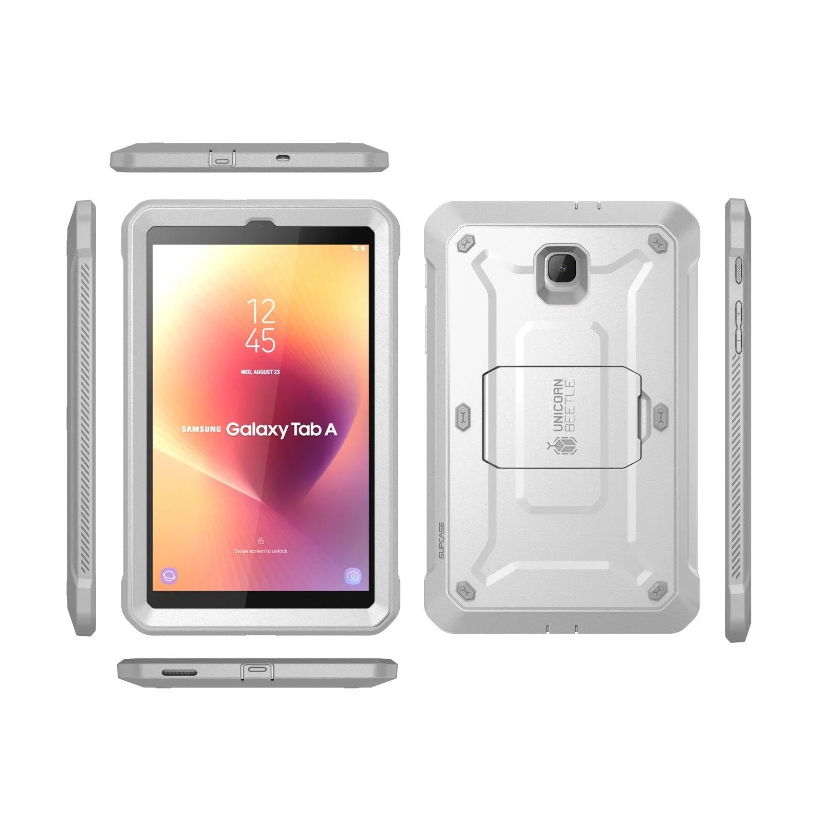 Exclusive Galaxy Tab A 10.5 inch (2018) Unicorn Beetle Pro Rugged Full-Body Case-White  Going Fast!