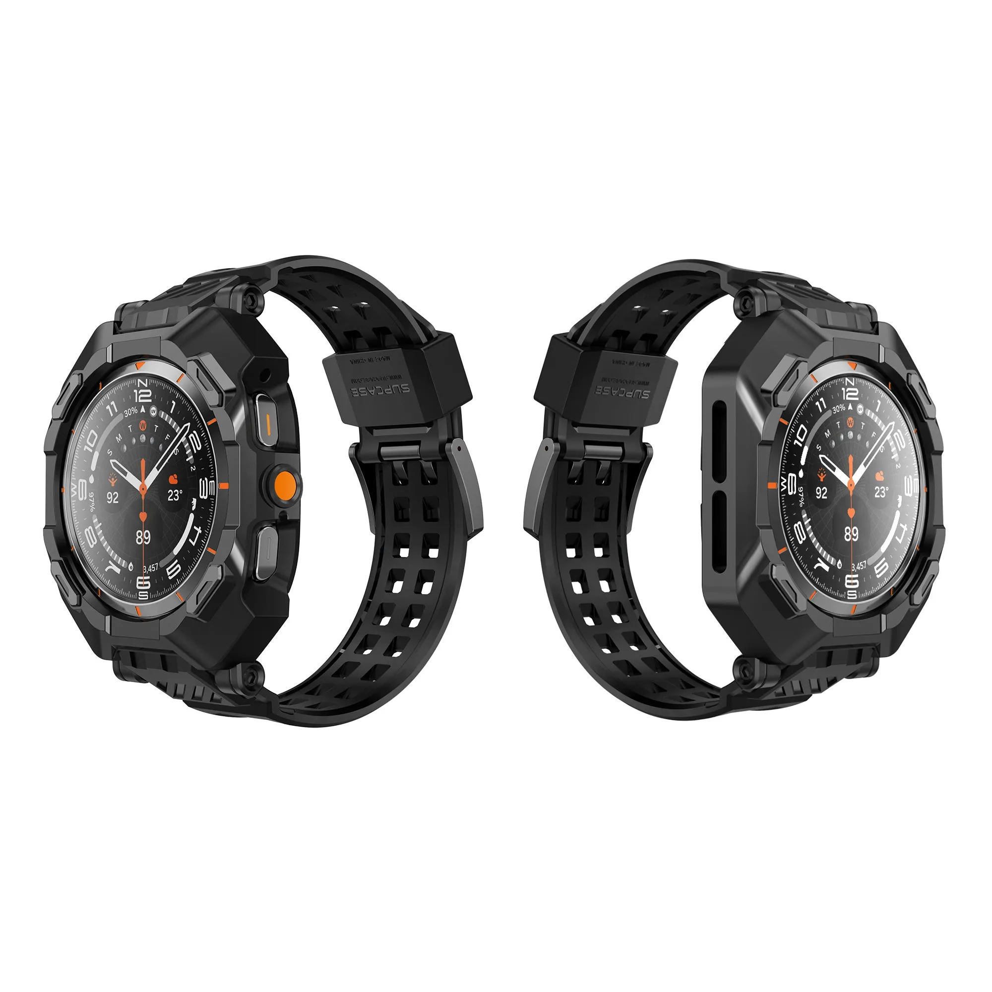 Exclusive Galaxy Watch7 Ultra 47mm Unicorn Beetle PRO Wristband Case with Glass Screen Protectors-Black  Last Few Pieces!