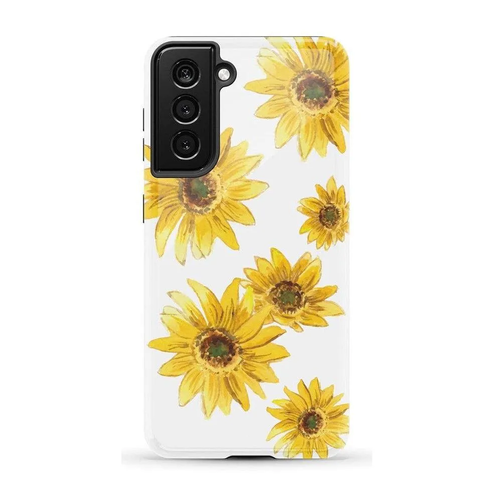 Exclusive Golden Garden | Yellow Sunflower Floral Samsung Case  Stylish & Comfortable