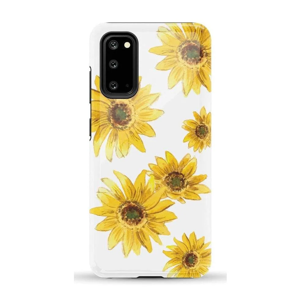Exclusive Golden Garden | Yellow Sunflower Floral Samsung Case  Stylish & Comfortable