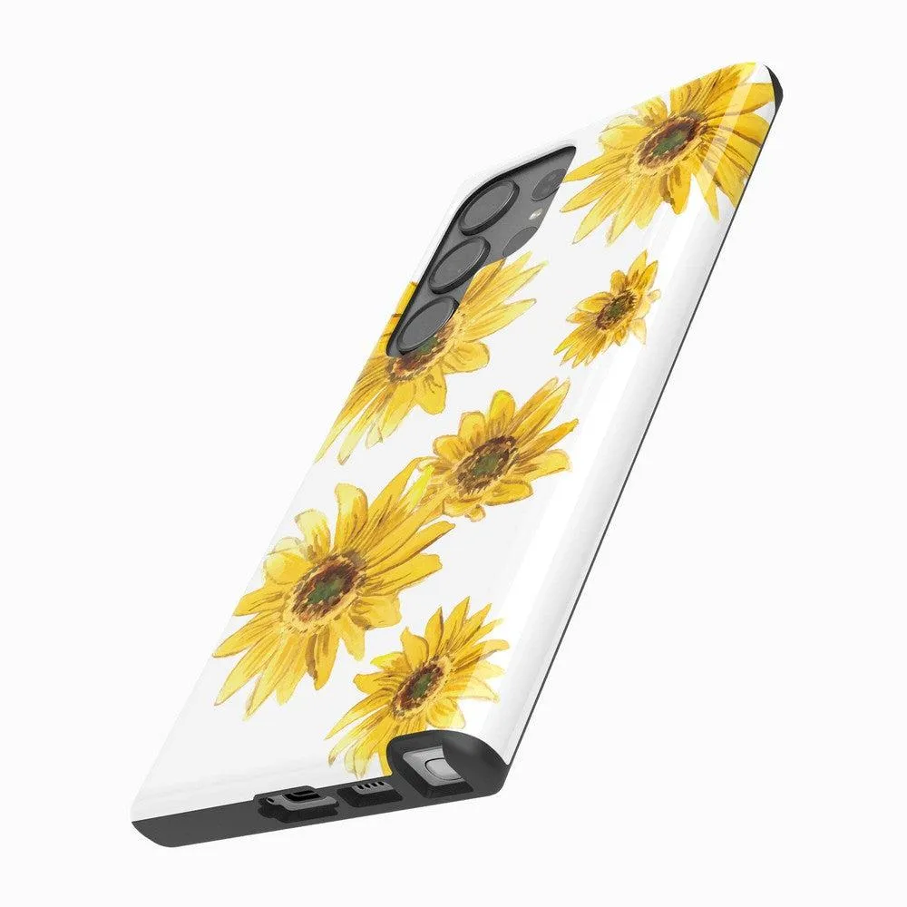 Exclusive Golden Garden | Yellow Sunflower Floral Samsung Case  Stylish & Comfortable