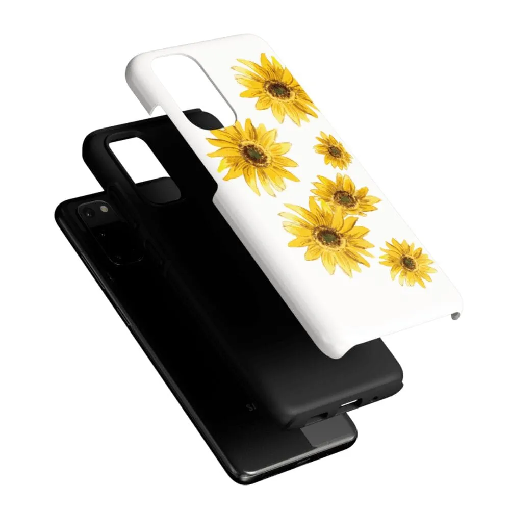 Exclusive Golden Garden | Yellow Sunflower Floral Samsung Case  Stylish & Comfortable
