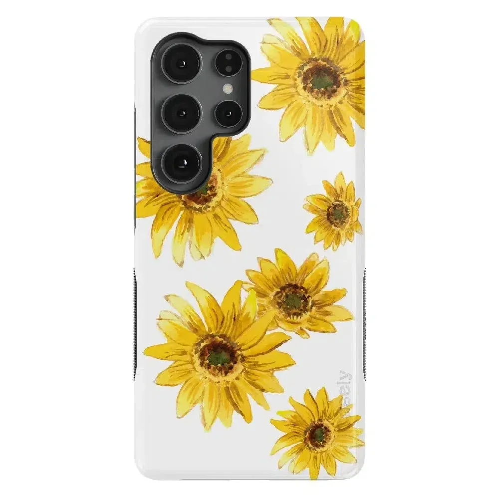 Exclusive Golden Garden | Yellow Sunflower Floral Samsung Case  Stylish & Comfortable