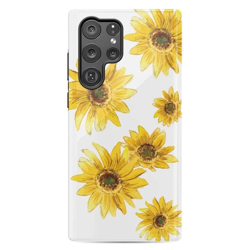 Exclusive Golden Garden | Yellow Sunflower Floral Samsung Case  Stylish & Comfortable