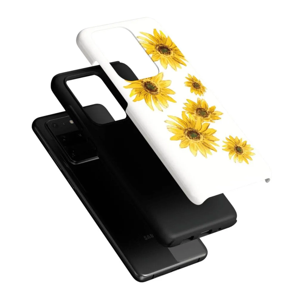 Exclusive Golden Garden | Yellow Sunflower Floral Samsung Case  Stylish & Comfortable