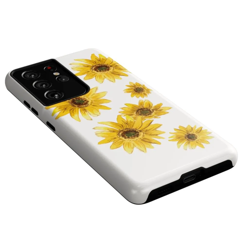 Exclusive Golden Garden | Yellow Sunflower Floral Samsung Case  Stylish & Comfortable