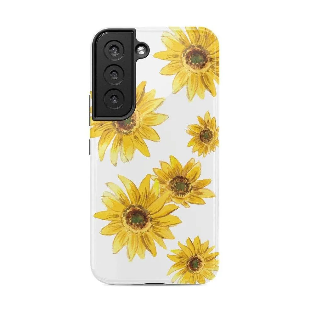 Exclusive Golden Garden | Yellow Sunflower Floral Samsung Case  Stylish & Comfortable