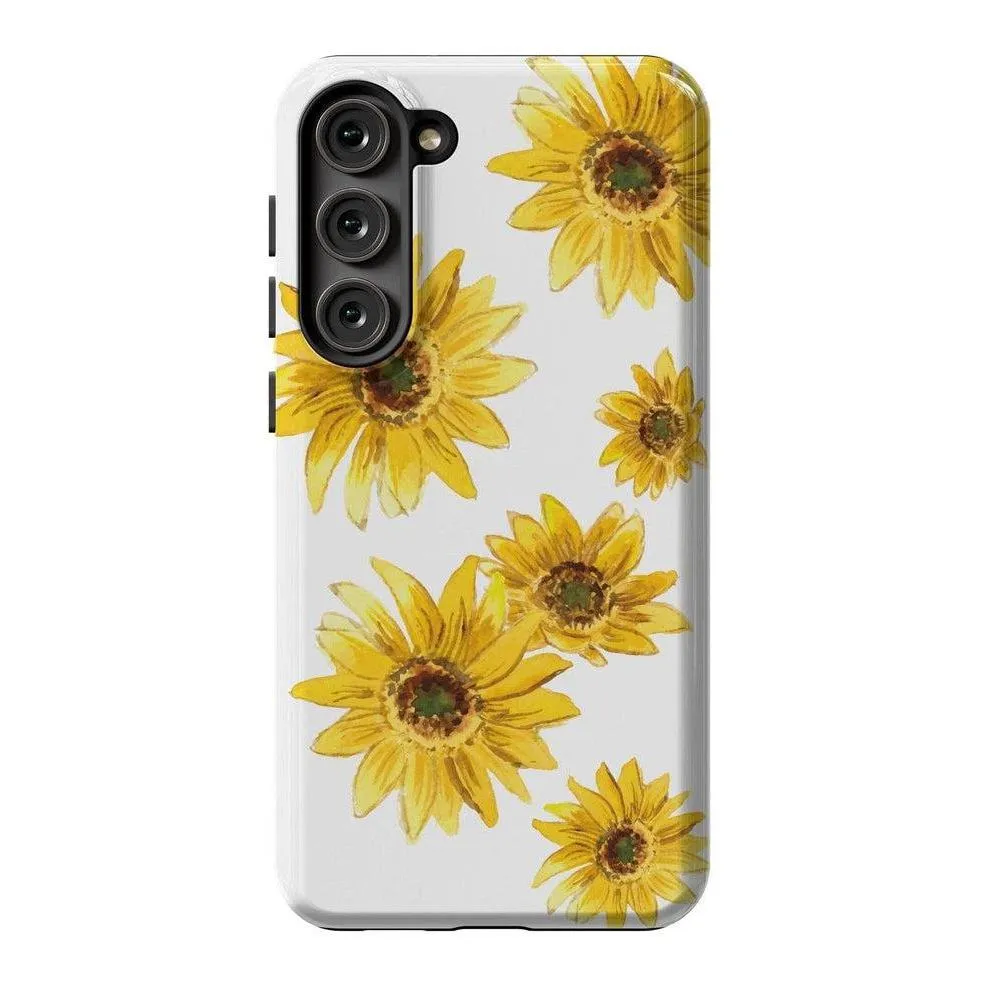 Exclusive Golden Garden | Yellow Sunflower Floral Samsung Case  Stylish & Comfortable