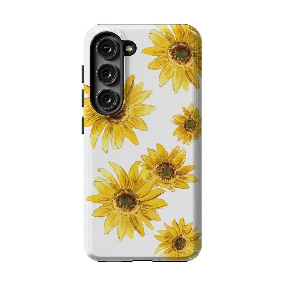 Exclusive Golden Garden | Yellow Sunflower Floral Samsung Case  Stylish & Comfortable