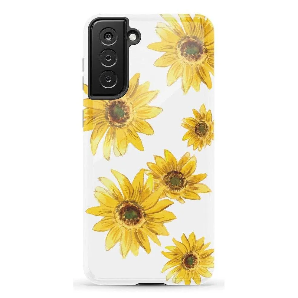 Exclusive Golden Garden | Yellow Sunflower Floral Samsung Case  Stylish & Comfortable