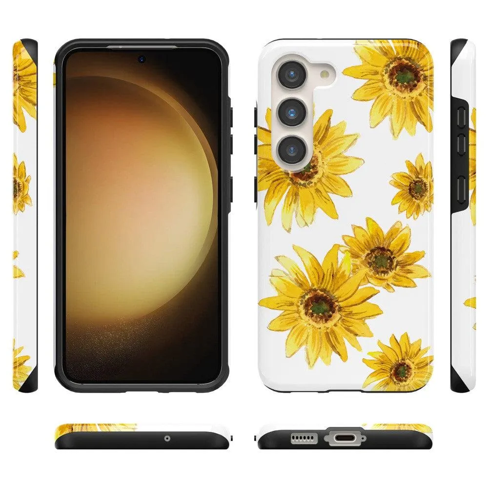 Exclusive Golden Garden | Yellow Sunflower Floral Samsung Case  Stylish & Comfortable
