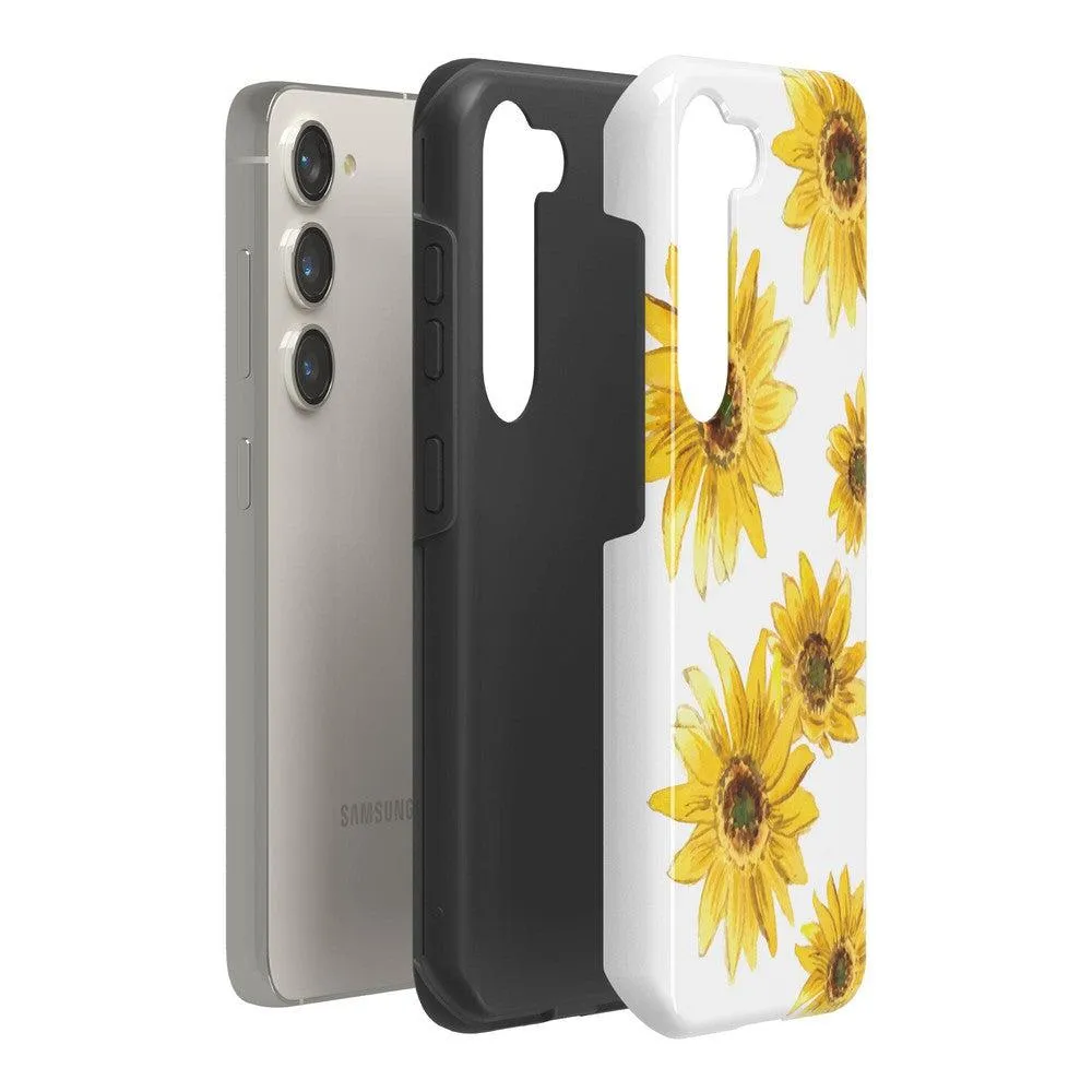 Exclusive Golden Garden | Yellow Sunflower Floral Samsung Case  Stylish & Comfortable