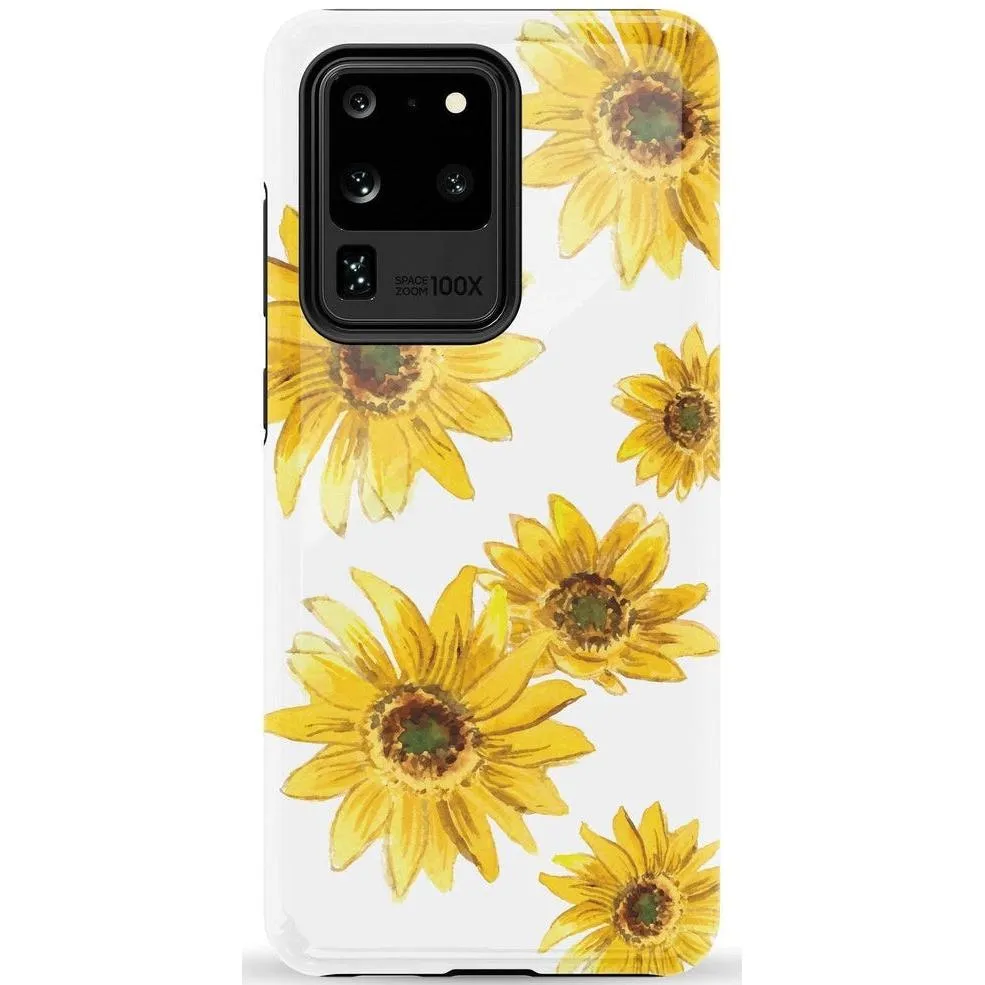 Exclusive Golden Garden | Yellow Sunflower Floral Samsung Case  Stylish & Comfortable