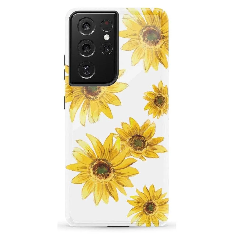 Exclusive Golden Garden | Yellow Sunflower Floral Samsung Case  Stylish & Comfortable