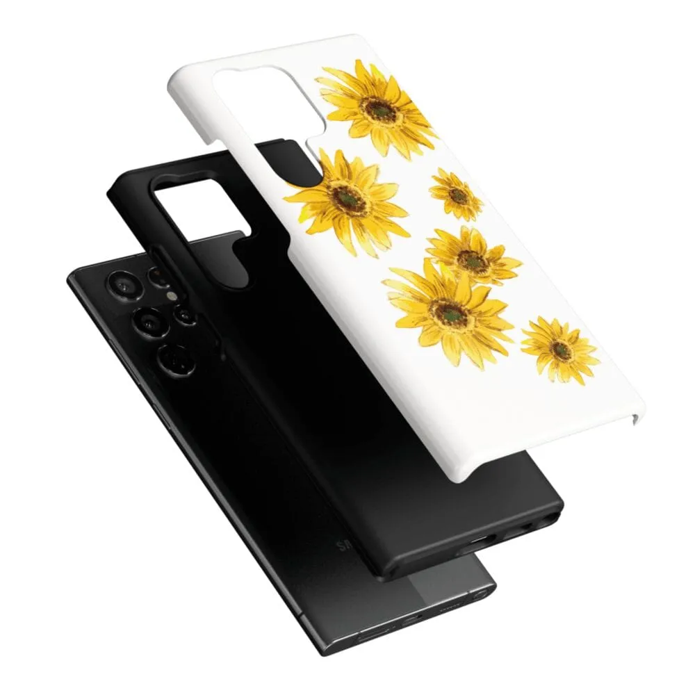 Exclusive Golden Garden | Yellow Sunflower Floral Samsung Case  Stylish & Comfortable