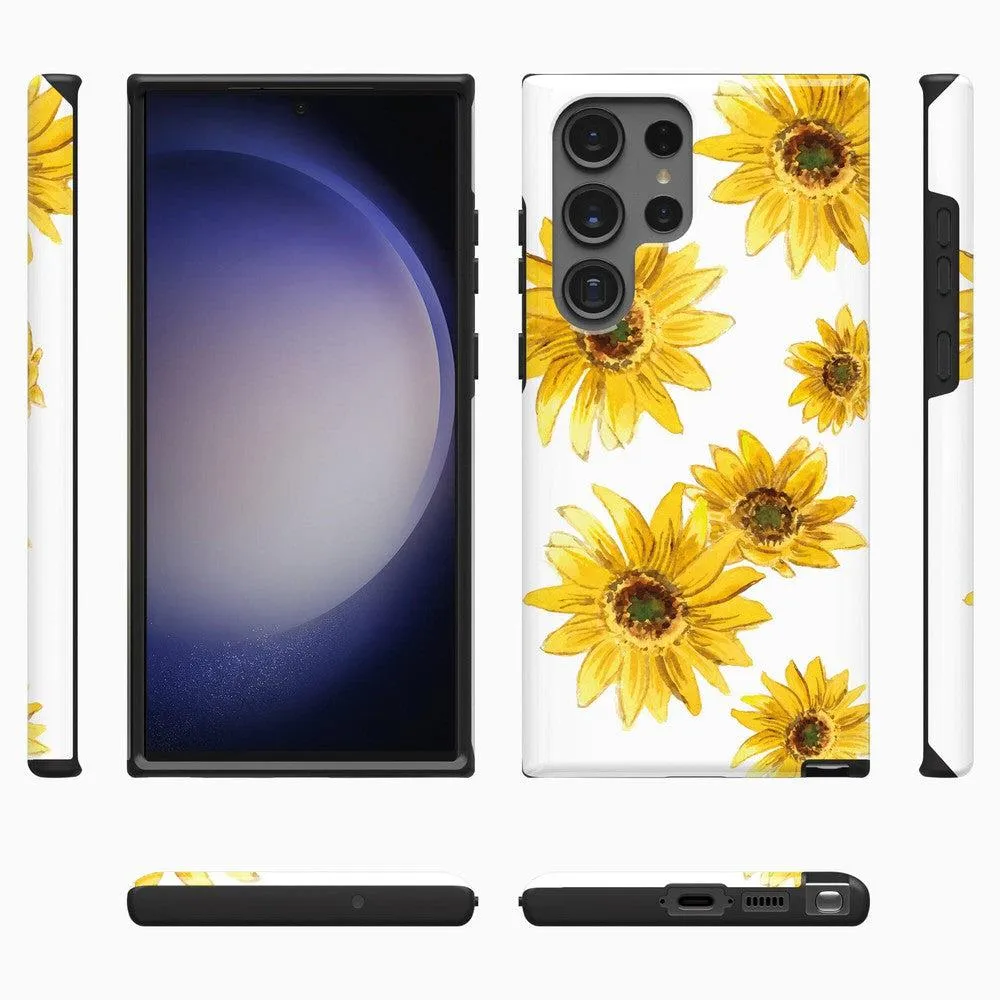 Exclusive Golden Garden | Yellow Sunflower Floral Samsung Case  Stylish & Comfortable