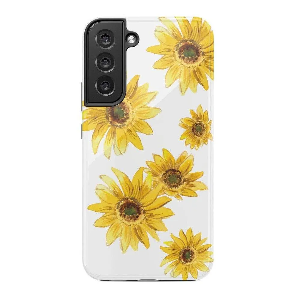 Exclusive Golden Garden | Yellow Sunflower Floral Samsung Case  Stylish & Comfortable
