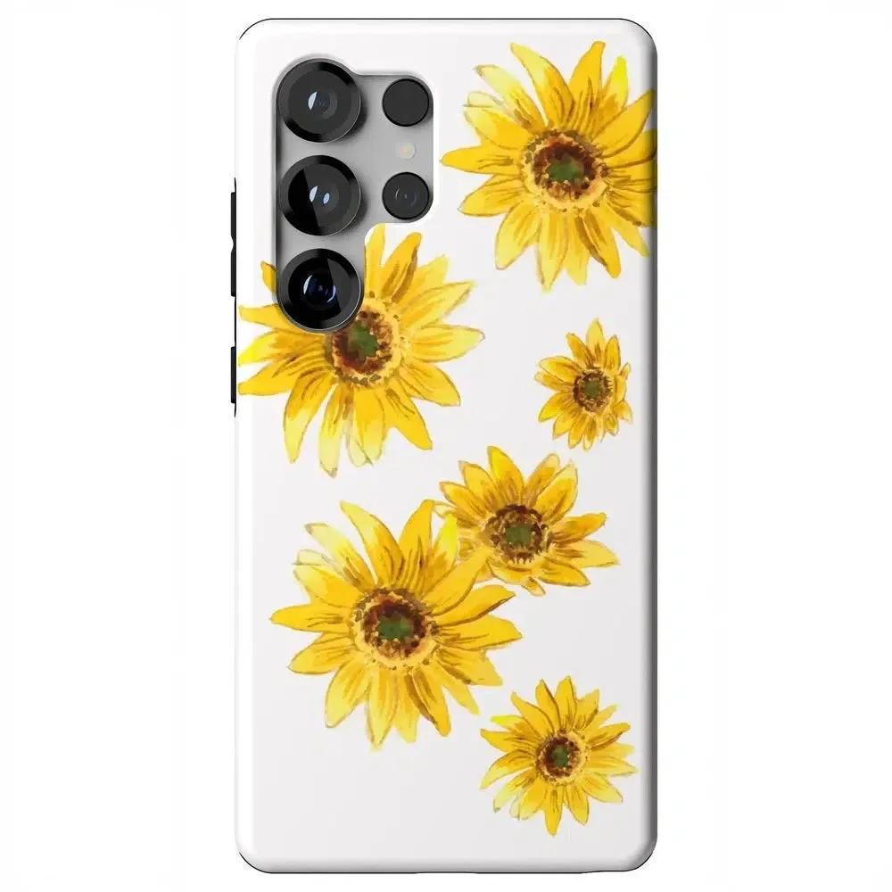 Exclusive Golden Garden | Yellow Sunflower Floral Samsung Case  Stylish & Comfortable