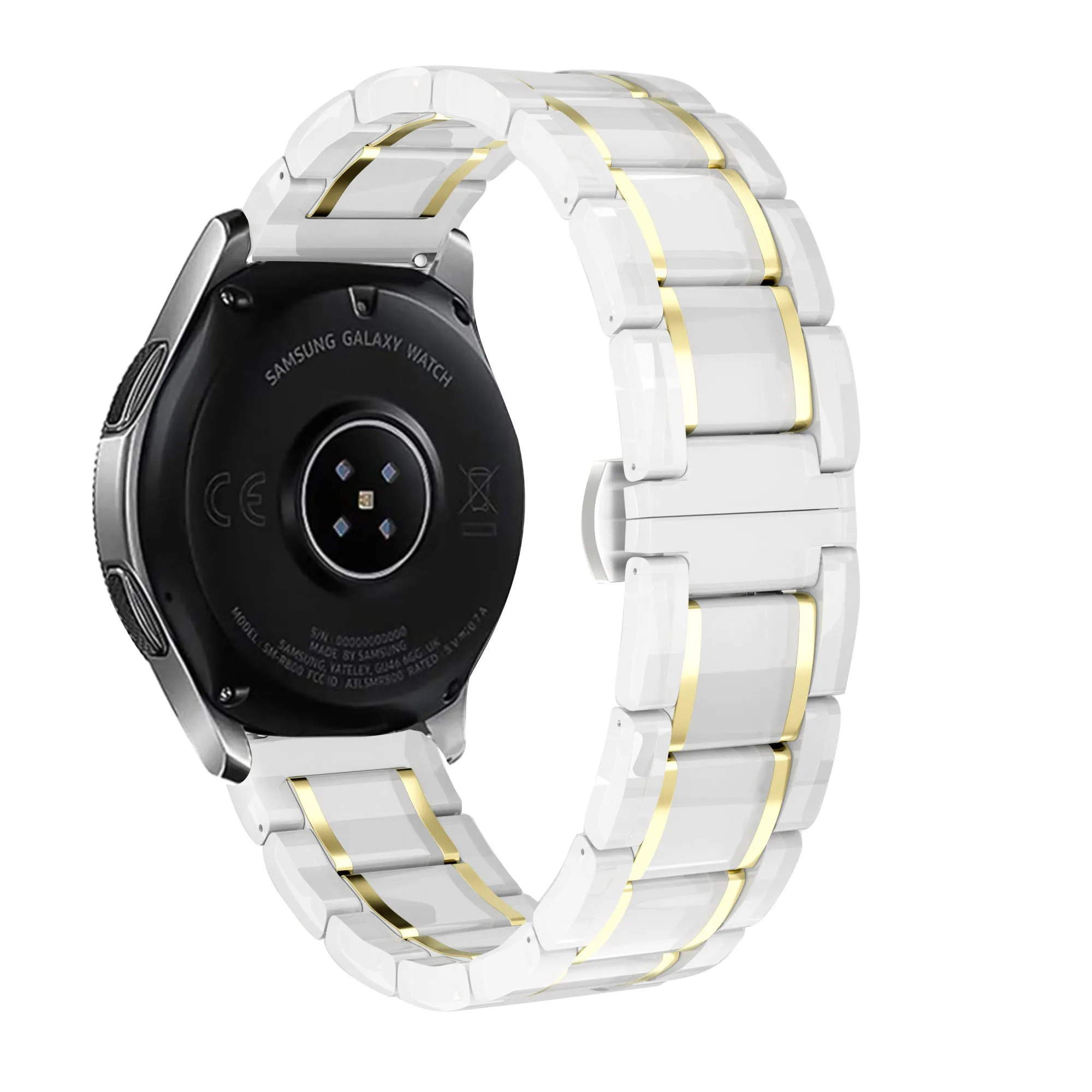 Exclusive Huawei Watch 3 (Pro) Ceramic/Steel Strap (White/Gold)  Stylish & Comfortable