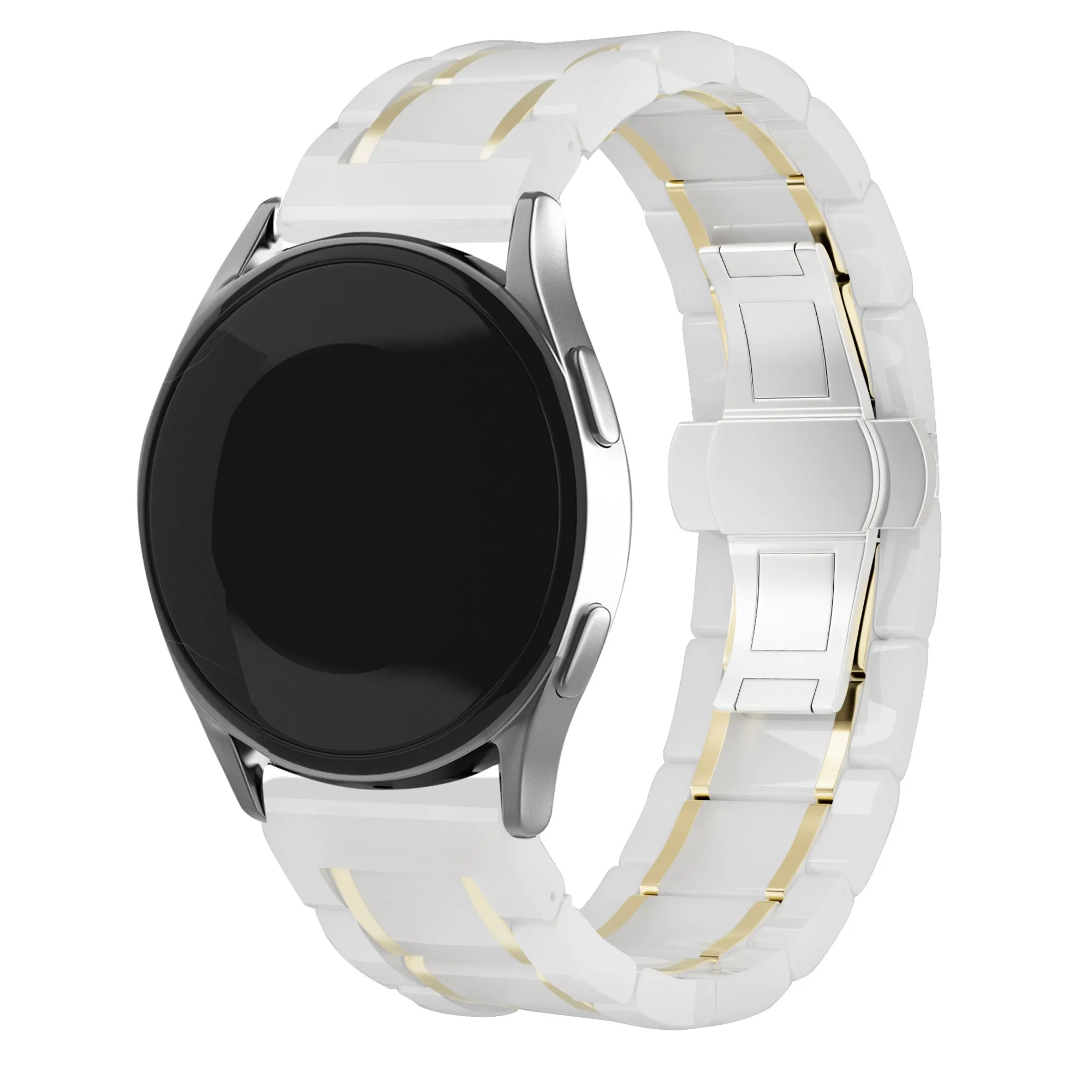 Exclusive Huawei Watch 3 (Pro) Ceramic/Steel Strap (White/Gold)  Stylish & Comfortable