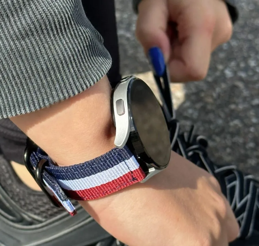 Exclusive Huawei Watch 3 (Pro) Nylon Strap with Buckle (Red/White/Blue)  Today Only!