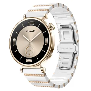 Exclusive Huawei Watch 5 - 42mm One Bead Ceramic Strap (White/Rosegold)  Last Few Pieces!