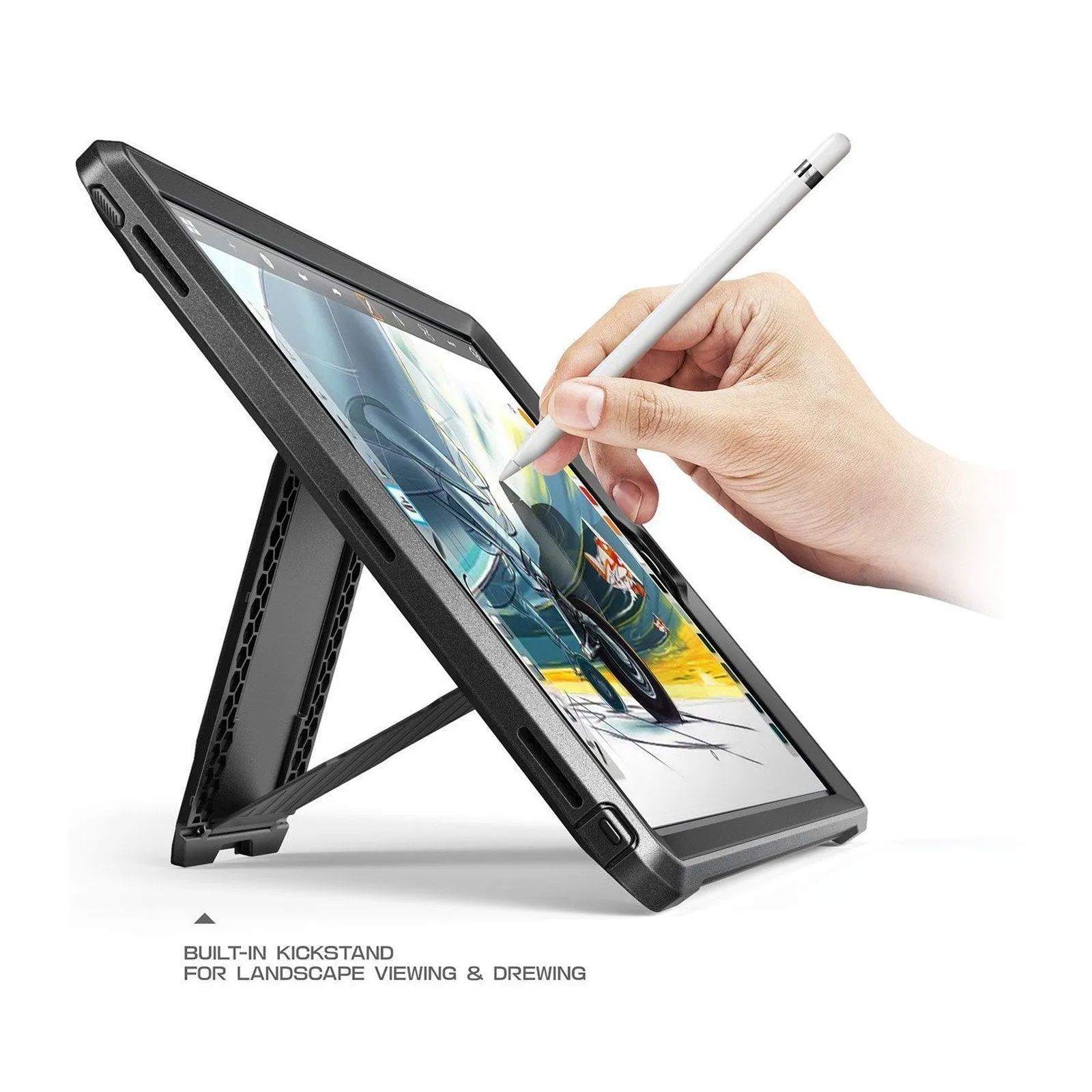 Exclusive iPad Pro 12.9 in (2017) Unicorn Beetle Pro Rugged Protective Case w/ Screen Protector-Black  Almost Sold Out!