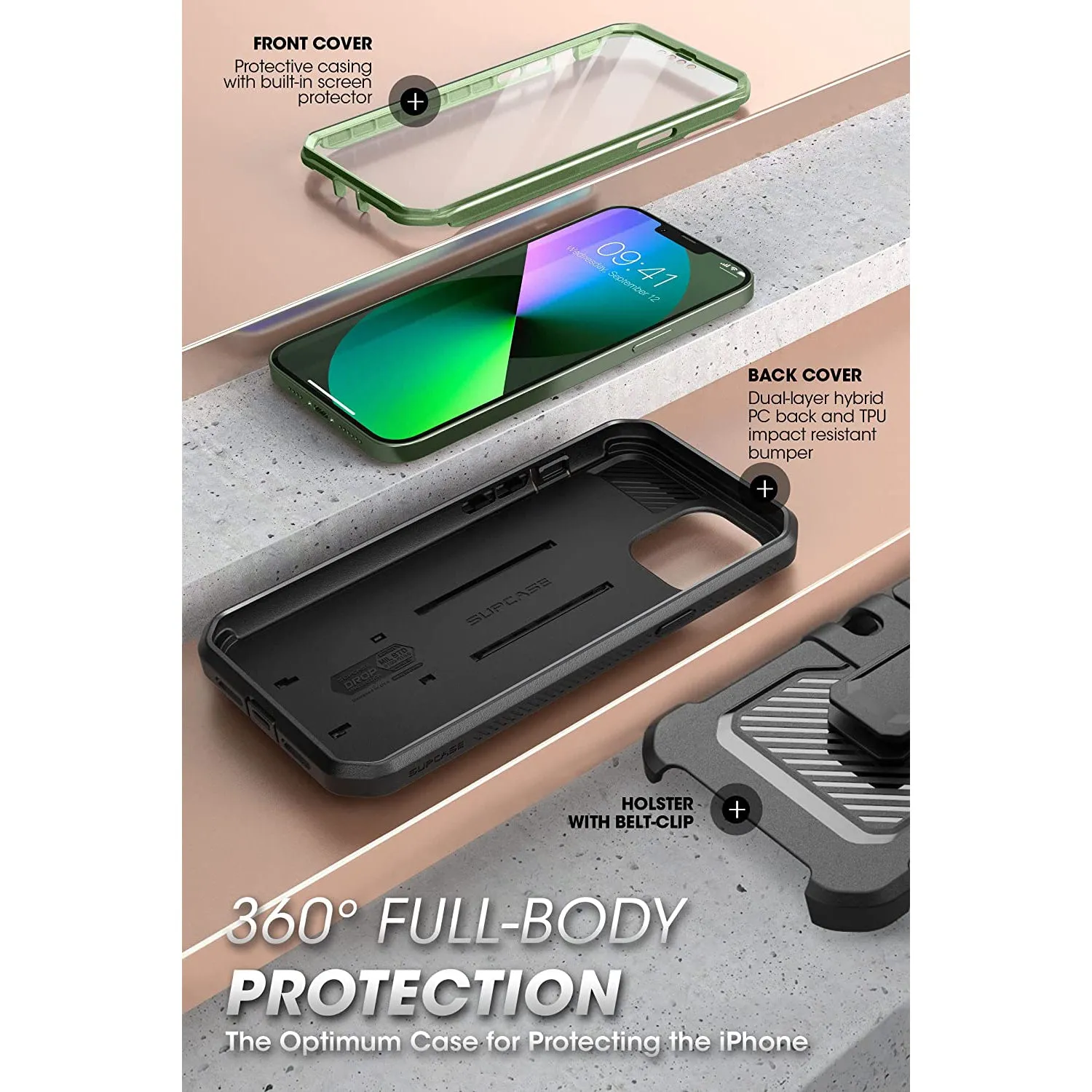 Exclusive iPhone 13 6.1 inch Unicorn Beetle Pro Rugged Case-Dark Green  Almost Sold Out!