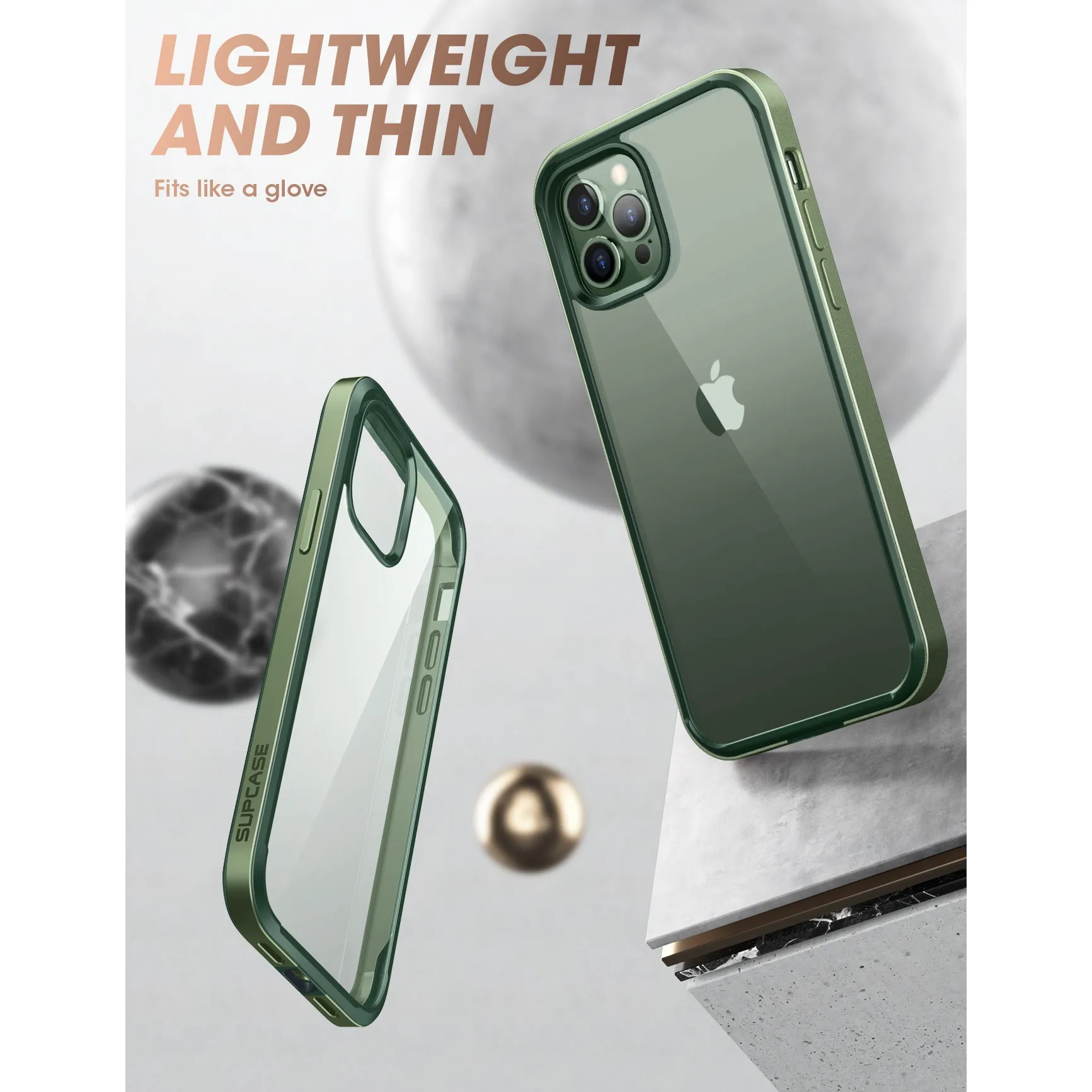 Exclusive iPhone 13 Pro Max 6.7 inch Unicorn Beetle Edge with Screen Protector Clear Case-Dark Green  Stylish & Comfortable