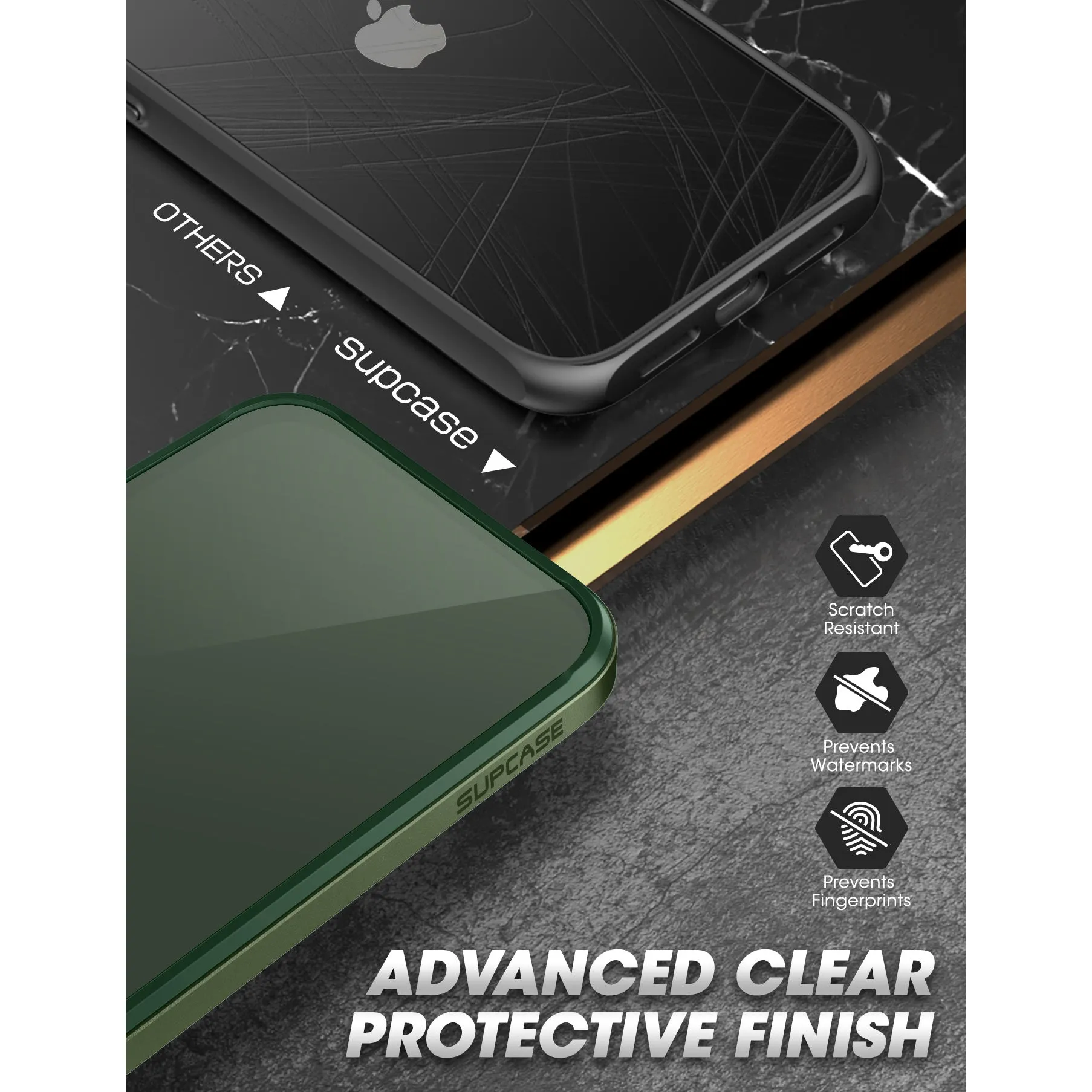 Exclusive iPhone 13 Pro Max 6.7 inch Unicorn Beetle Edge with Screen Protector Clear Case-Dark Green  Stylish & Comfortable