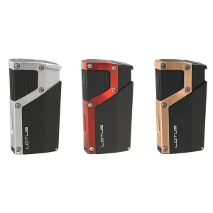 Exclusive Lotus Czar Quad Torch Cigar Lighter - Black Matte  Last Few Pieces!
