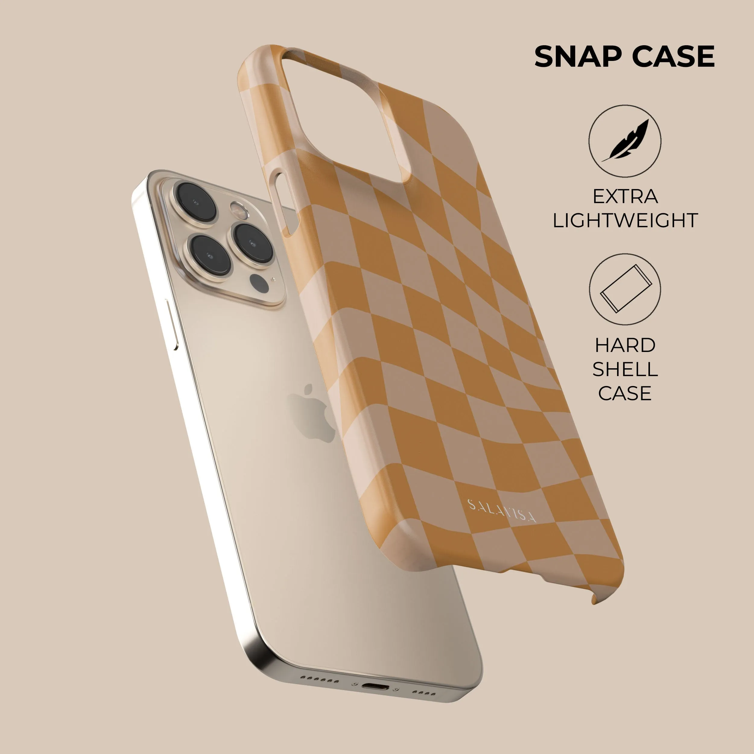 Exclusive Orange Wave Checkered Phone Case  Today Only!