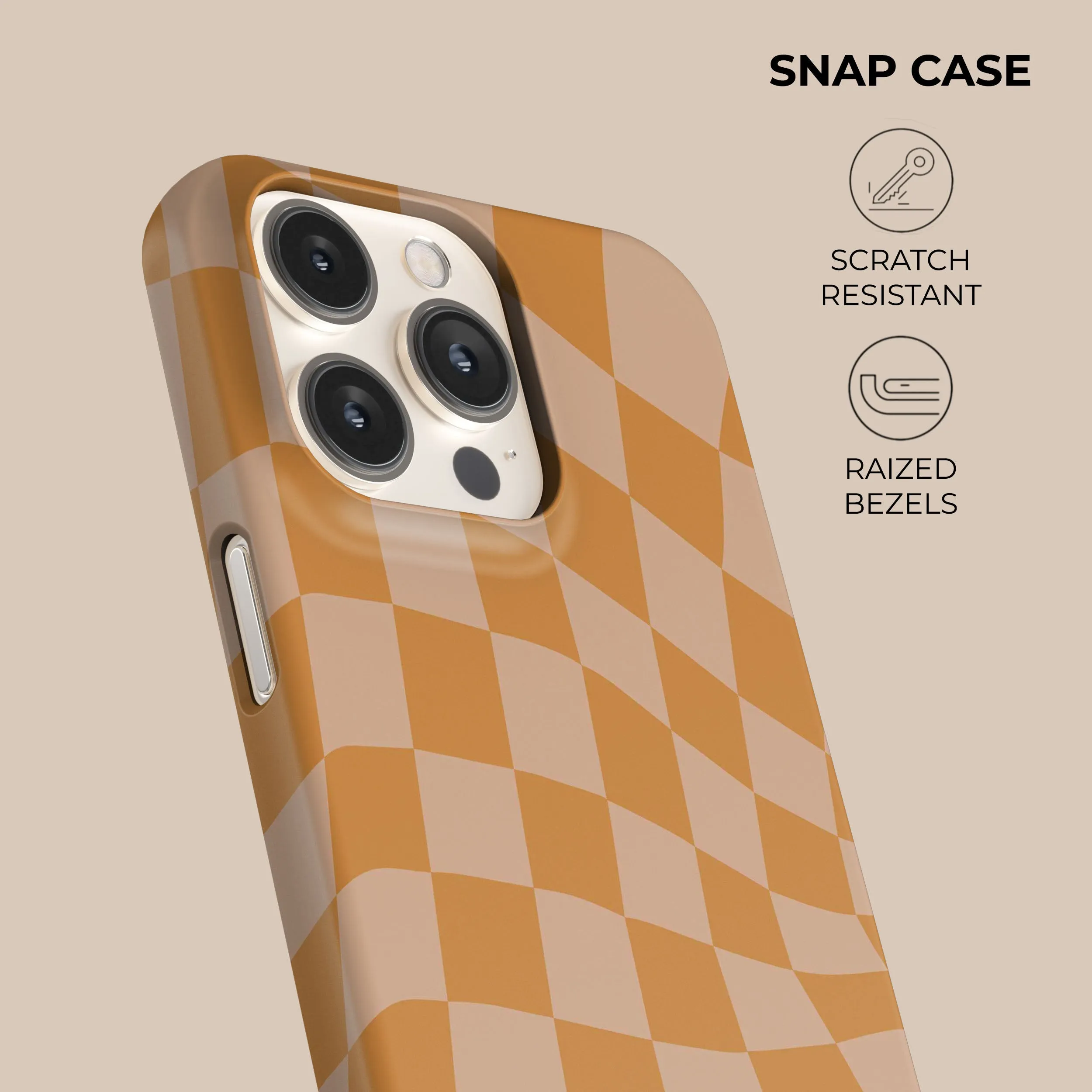 Exclusive Orange Wave Checkered Phone Case  Today Only!