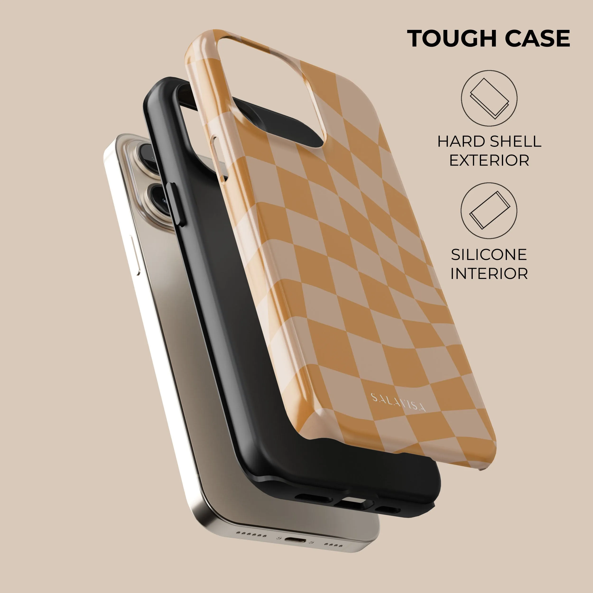 Exclusive Orange Wave Checkered Phone Case  Today Only!