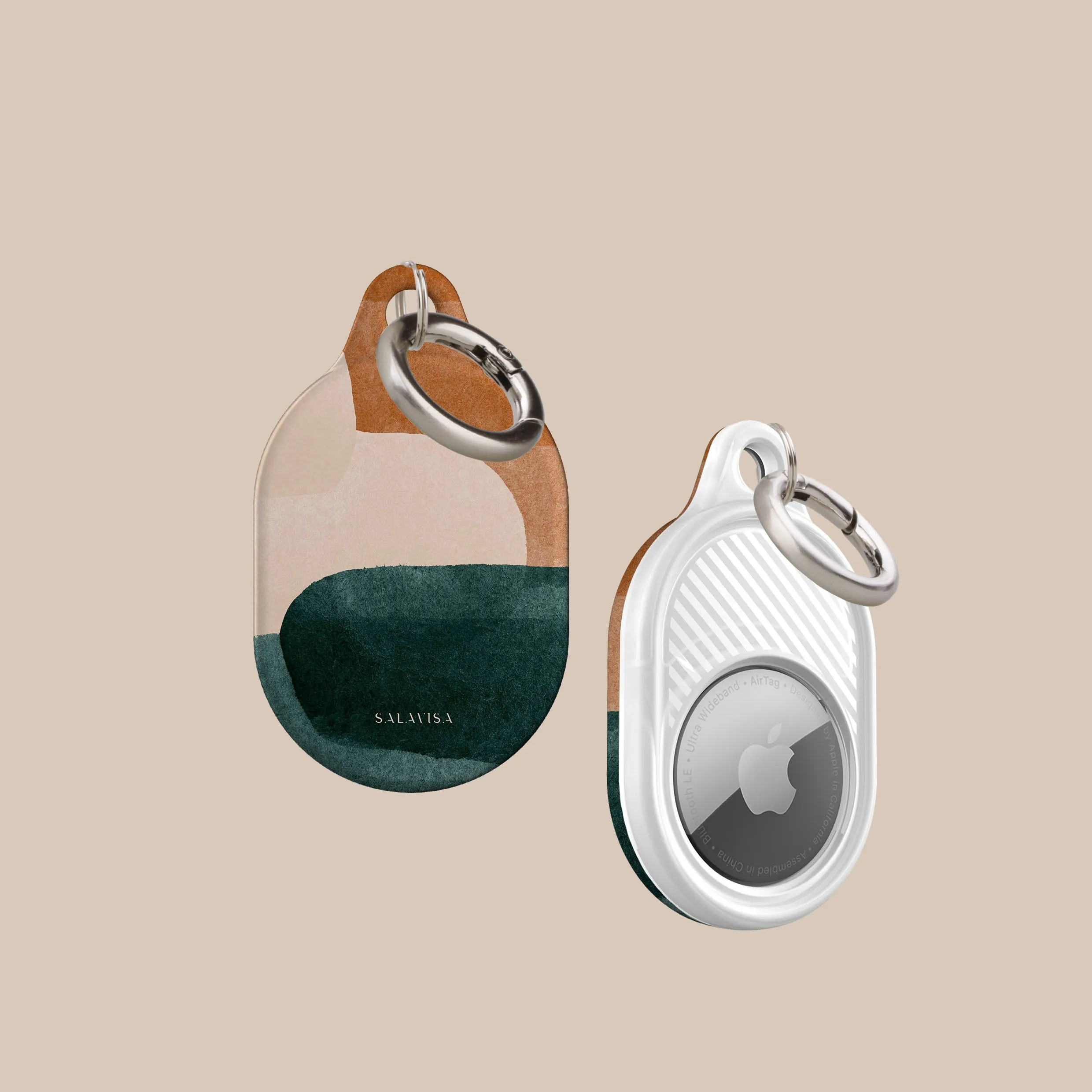Exclusive Pink & Forest Green Luxe AirTag Holder  Limited Stock!