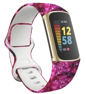 Exclusive Pink Galaxy Fitbit Charge 6 Strap  Limited Availability!