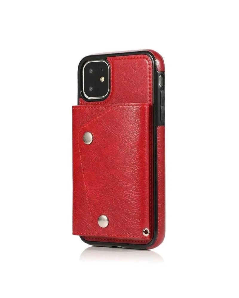 Exclusive Red Vegan Leather | Wallet Case  Limited Availability!