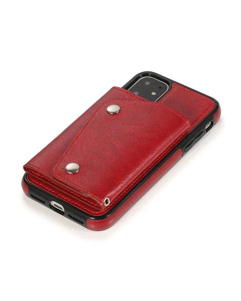 Exclusive Red Vegan Leather | Wallet Case  Limited Availability!