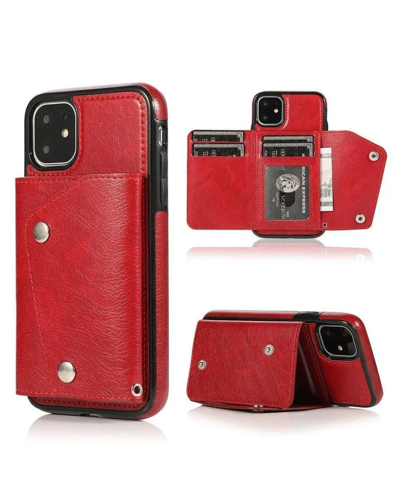 Exclusive Red Vegan Leather | Wallet Case  Limited Availability!