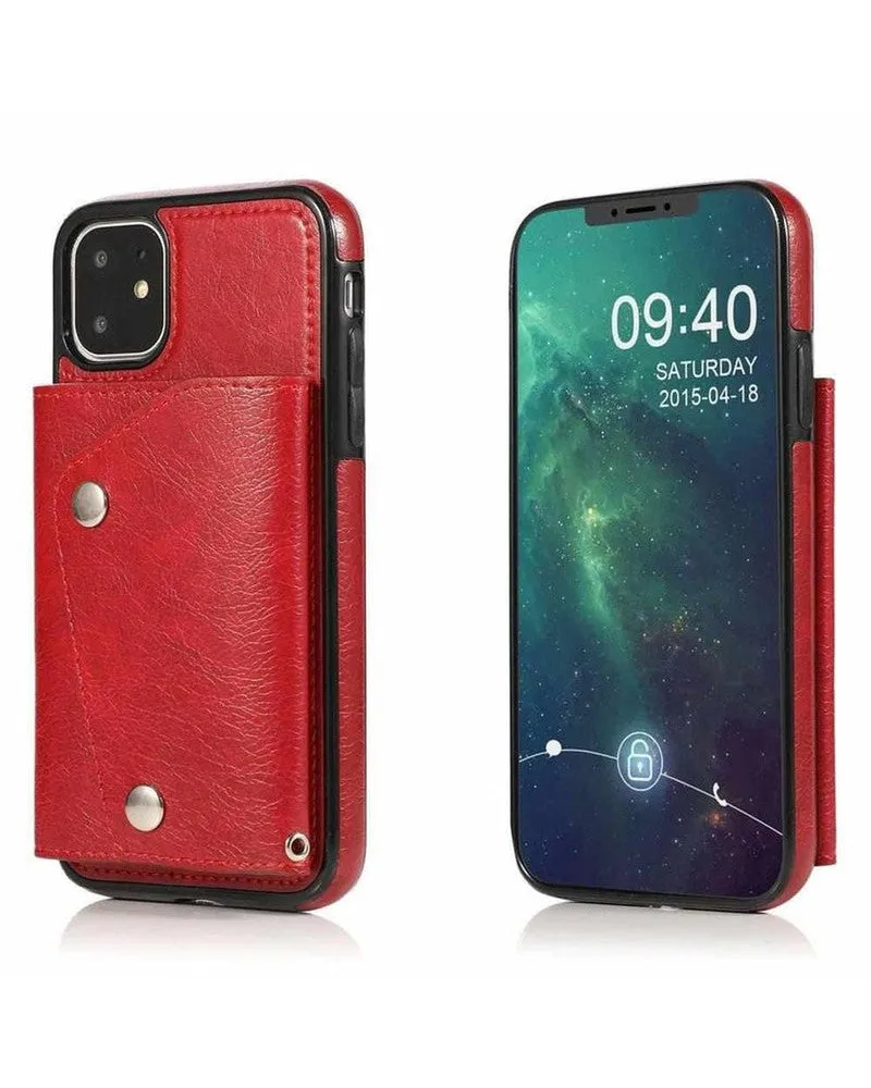 Exclusive Red Vegan Leather | Wallet Case  Limited Availability!