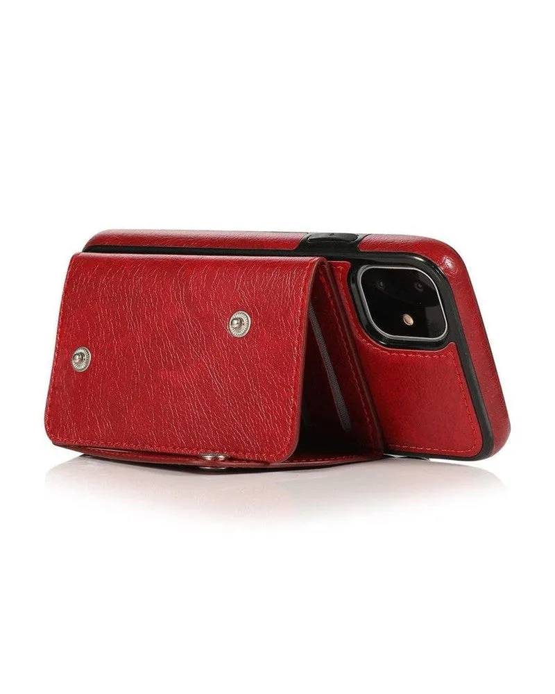Exclusive Red Vegan Leather | Wallet Case  Limited Availability!