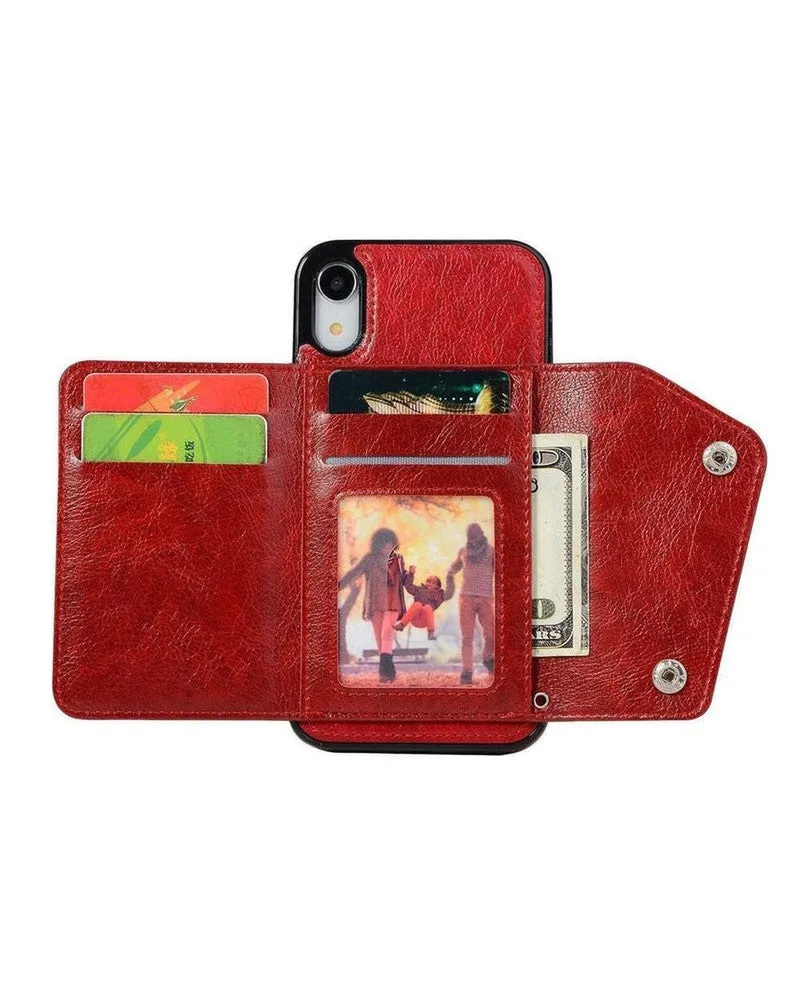 Exclusive Red Vegan Leather | Wallet Case  Limited Availability!