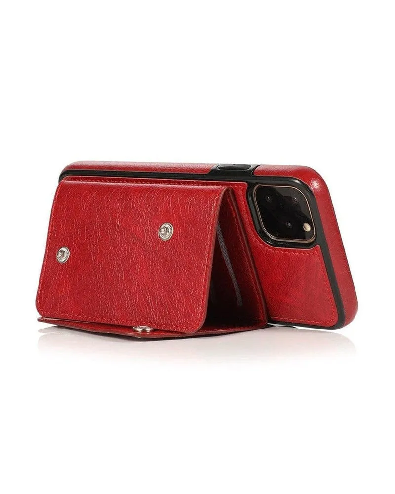 Exclusive Red Vegan Leather | Wallet Case  Limited Availability!