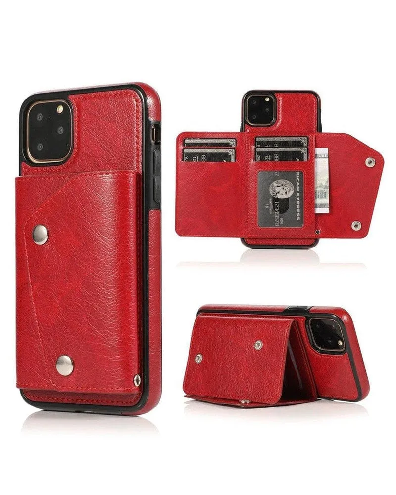 Exclusive Red Vegan Leather | Wallet Case  Limited Availability!