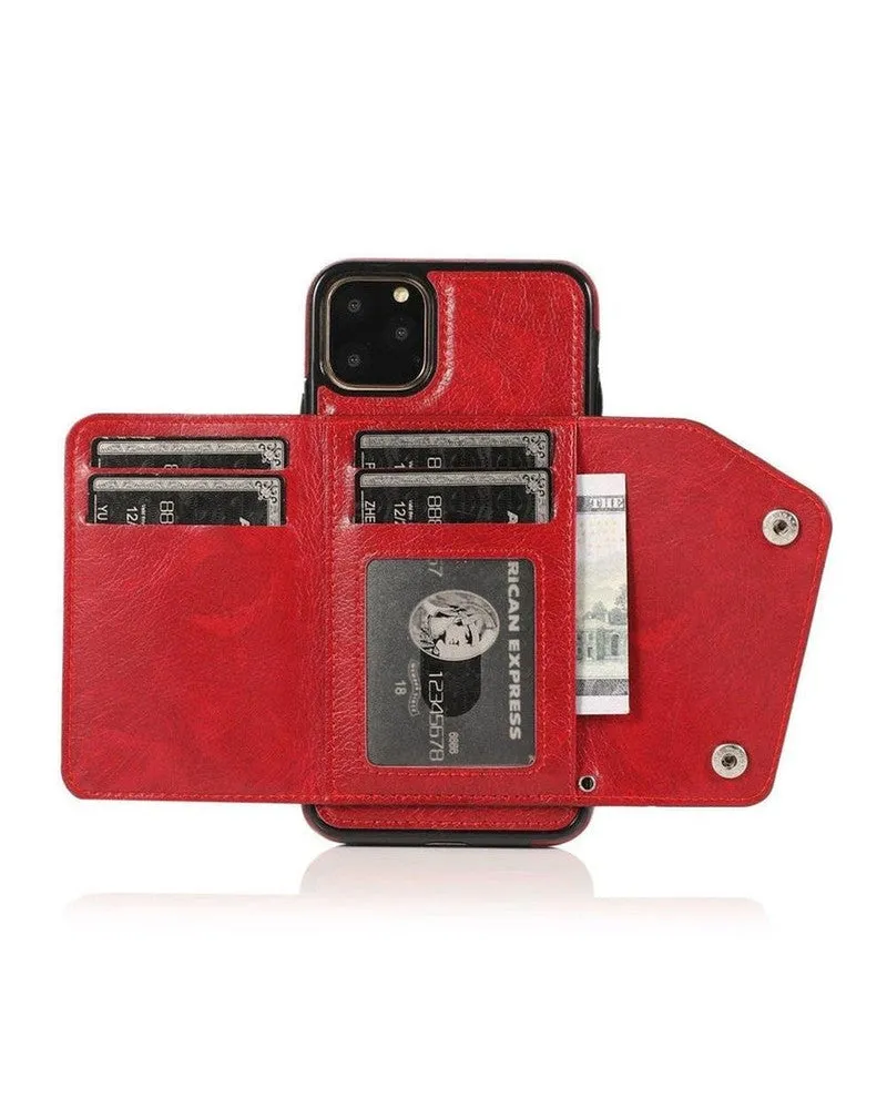 Exclusive Red Vegan Leather | Wallet Case  Limited Availability!